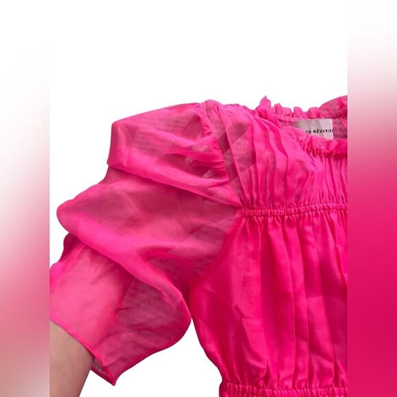 LES RÊVERIES Shirred Silk-Organza Top - Picture 7 of 10